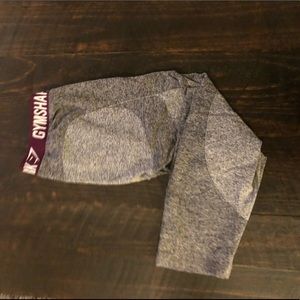 Gymshark Flex Cropped Leggings - Charcoal/plum